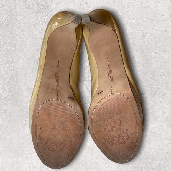 VINCE CAMUTO SEXY PATIENT LEATHER PLATFORM HIGH HEELS BUTTER YELLOW - 9.5 / 39.5 - Picture 4 of 6